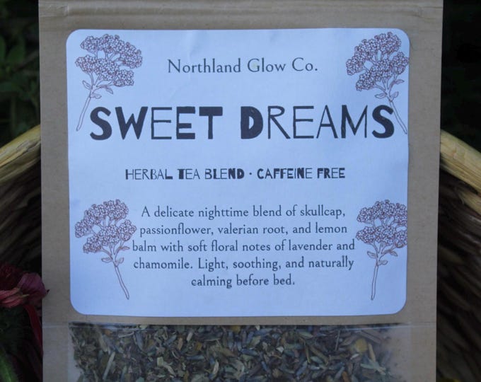 Sweet Dreams Herbal Tea Blend | Chamomile Lavender Sleep Infusion (Caffeine Free) | Sleep Mixture