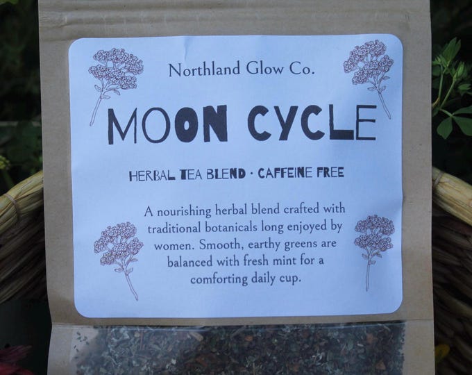 Moon Cycle Herbal Tea Blend | Raspberry Leaf Nettle Mint (Caffeine Free) | Women's Blend