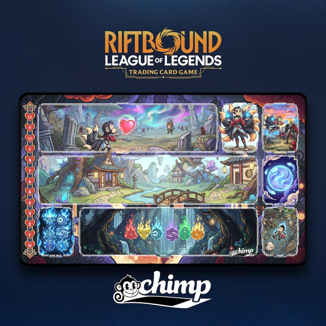 Chimped Ahri Riftbound Playmat - Etsy