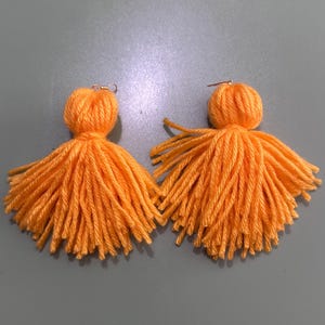 Yarn earrings