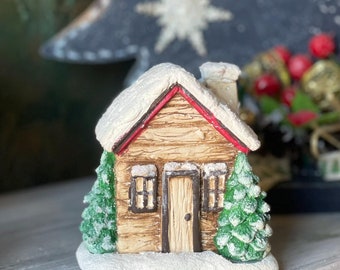 Porte-encens Cabane De Noël En Résine - Brûleur D'encens Avec Cônes Inclus - Décoration Festive Pour Intérieur