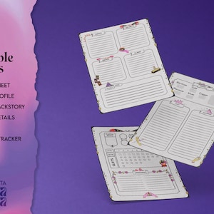 Dnd 5e Character Sheet Witch Occult Theme A4 PDF Digital Download ...