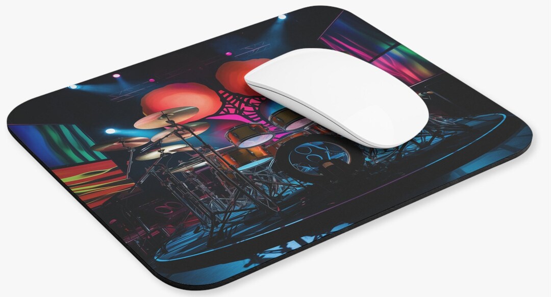 Drum Set Mouse Pad Rock N Roll Mouse Pad Recording Studio Desk Pad ...