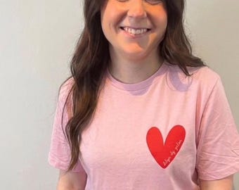 Adult welsh' dilyn dy galon' follow your heart pink matching mum and daughter design