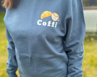 welsh 'coffi' cute adult jumper. siwmper coffi cymraeg i oedolion