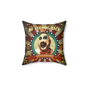 Captain Spaulding's Museum of Monsters and Madmen Faux Suede Square Pillow image 8