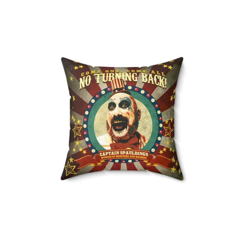 Captain Spaulding's Museum of Monsters and Madmen Faux Suede Square Pillow image 8