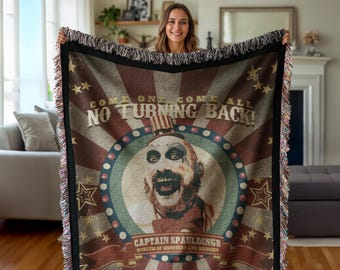 Captain Spaulding Museum of Monsters & Madmen Woven Tapestry Blanket