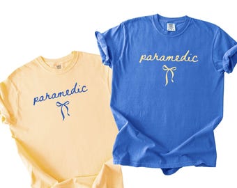 Comfort Colors Paramedic Shirt, Female EMT Gifts, Future Paramedic Graduation Gift