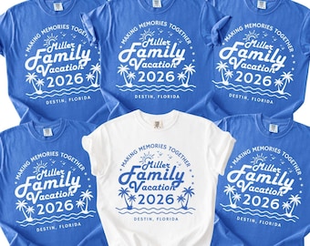 Family Vacation 2026 Shirts, Matching Family Vacation Shirts, Custom Group Travel Tshirt, Family Trip Tee, Summer Vacation T-shirt