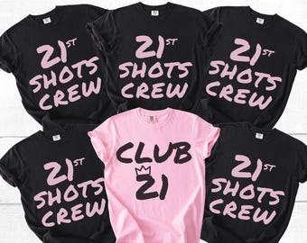21st Birthday Shirt Comfort Colors, Birthday Group Shirts, Matching Squad Tee, Party Decor Outfit