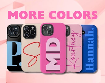 Monogram Phone Case Large Initial Case for iPhone 16 Pro Max Case iPhone 15 Pro Max iPhone 14 13 12 11 Pro Max Custom Name Phone Case