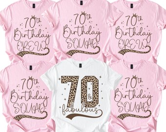 70th Birthday Shirt, Birthday Squad Tshirt, Birthday Crew T-shirt, Matching Family Shirts, 70th Birthday Gifts