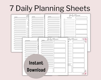 Minimalist Daily Planning Sheet For Teacher Daily Planner Sheet Insert Time Blocking Planner Work Day Schedule Sheet Mom Organization Sheet