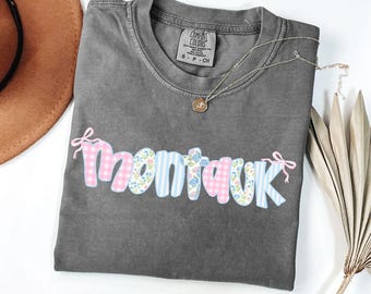 Preppy Montauk Shirt, Hamptons Lover Gift, Comfort Colors, I'd Rather Be in Montauk