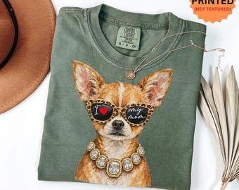 Chihuahua Mom Shirt, Funny Dog Mom T-Shirt, Chihuahua Lover Gift, Cute Chihuahua Shirt, Dog Mom Gift, Comfort Colors Graphic Tee