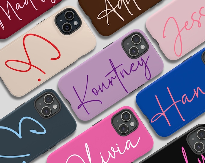 Large Initial Case Name Phone Case Personalized Phone Case for iPhone 16 Pro Max Case iPhone 15 Pro Max iPhone 14 13 12 11 Pro Max Aesthetic