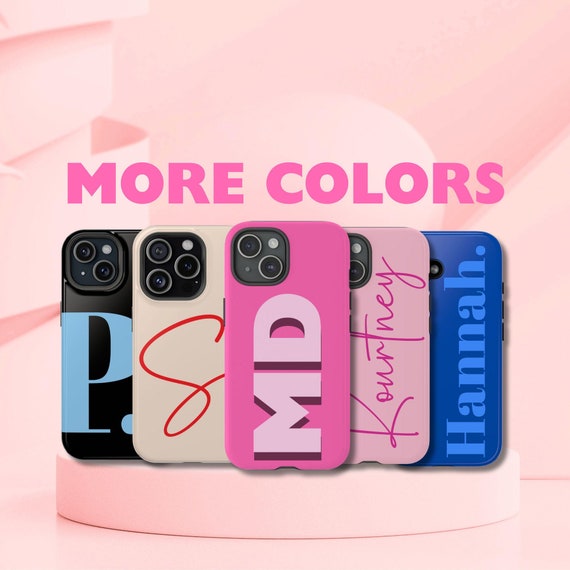 Monogram Phone Case Large Initial Case for iPhone 16 Pro Max Case iPhone 15 Pro Max iPhone 14 13 12 11 Pro Max Custom Name Phone Case