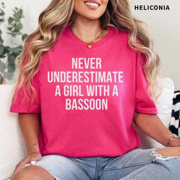Funny Bassoon Shirt, Female Bassoonist Gift, Band Student Sweatshirt, Music Teacher Tee