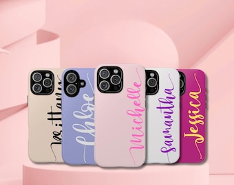 Custom Name Phone Case for iPhone 17 16 Pro Max Case iPhone 15 Pro Max iPhone 14 13 12 Pro Max Personalized One Piece Phone Case with Name