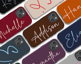 Monogram Phone Case Name Phone Case Navy Custom Personalized Case for iPhone 16 Pro Max Case iPhone 15 Pro Max iPhone 14 13 12 11 Pro Max