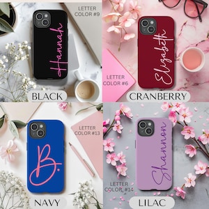 Large Initial Case Name Phone Case Personalized Phone Case for iPhone 16 Pro Max Case iPhone 15 Pro Max iPhone 14 13 12 11 Pro Max Aesthetic image 3