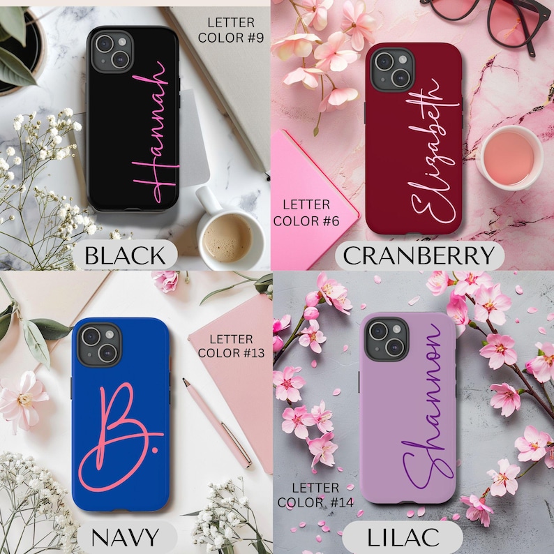 Large Initial Case Name Phone Case Personalized Phone Case for iPhone 16 Pro Max Case iPhone 15 Pro Max iPhone 14 13 12 11 Pro Max Aesthetic image 3
