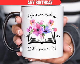 30th Birthday Gift Daughter, Gifts for Her Thirtieth, Custom Coffee Mug for Reader