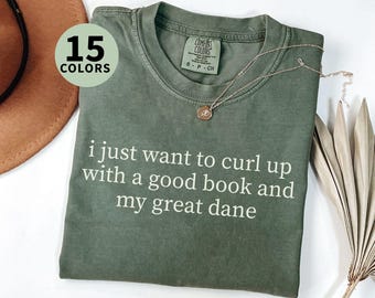 Funny Great Dane Shirt for Dog Lover Gift for Reader Great Dane Lover Tshirt Great Dane Mom Tee Great Dane Lover T shirt Gift for Librarian