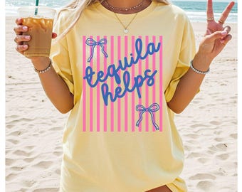 Comfort Colors Tequila Shirt, Funny Tequila Lover Gifts for Her, Summer Shirts Women, Matching Drinking Tees, Divorce Party Gift