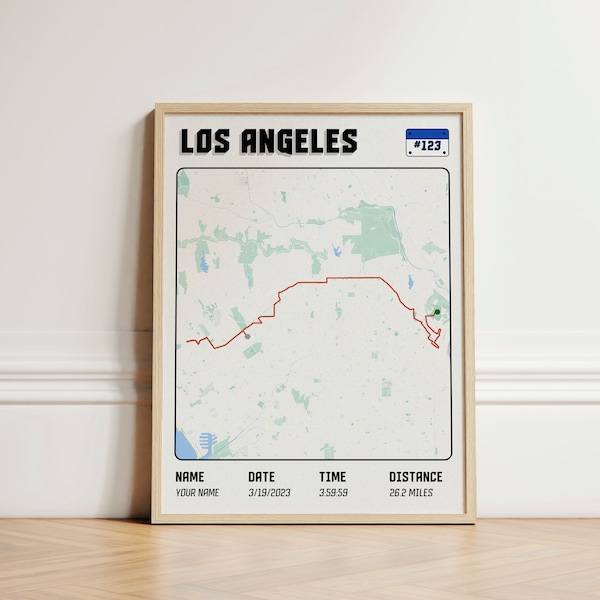 Los Angeles Marathon Custom Race Poster