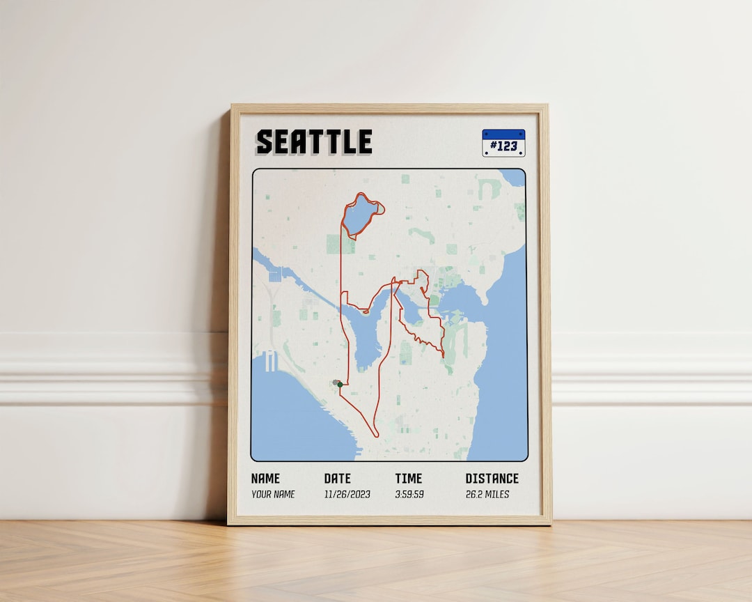 Seattle Marathon Custom Race Poster - Etsy