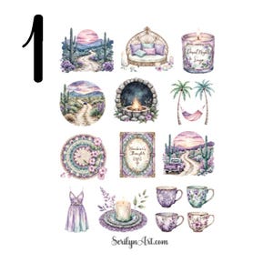 Stickervel Boho Endeavours voor bullet journaling, planners, scrapbooking, mixed media en andere kunstprojecten