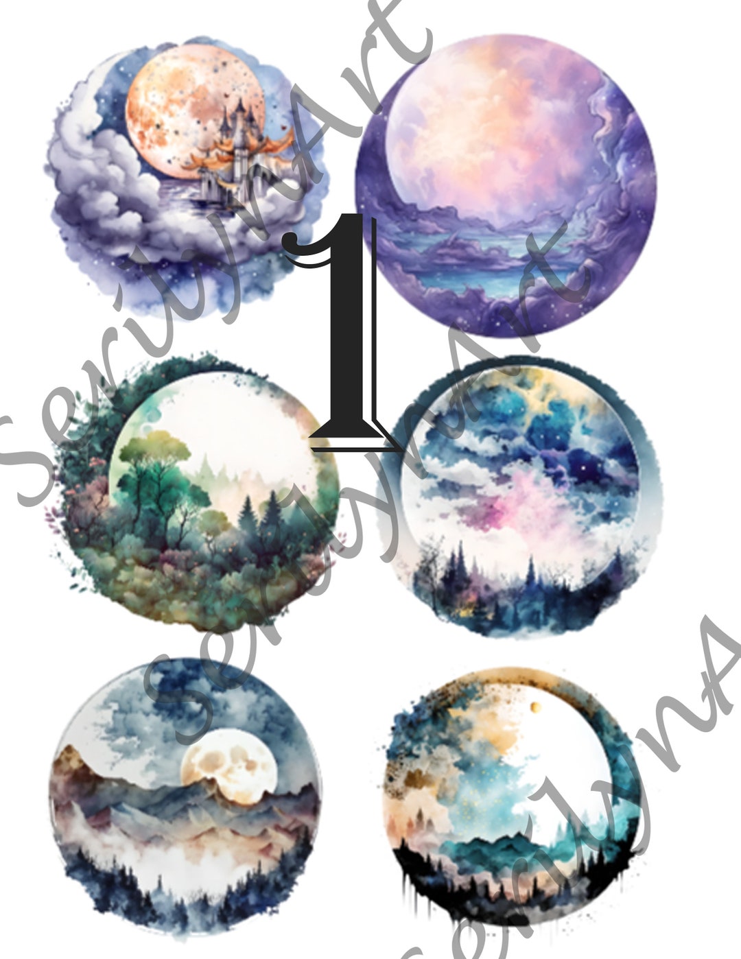 Sticker Sheet Moon Themed for Bullet Journal, Scrapbooking, Planners ...