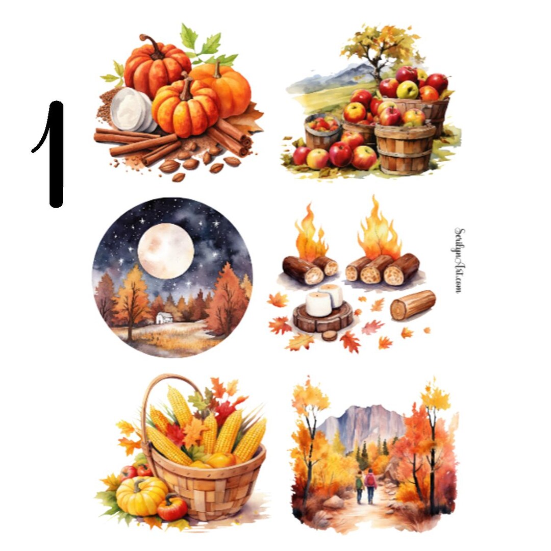 Sticker Sheet Fall Themed for Bullet Journal, Scrapbooking, Planners ...