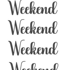 Hojas de pegatinas Guiones de fin de semana para bullet journals y planificadores