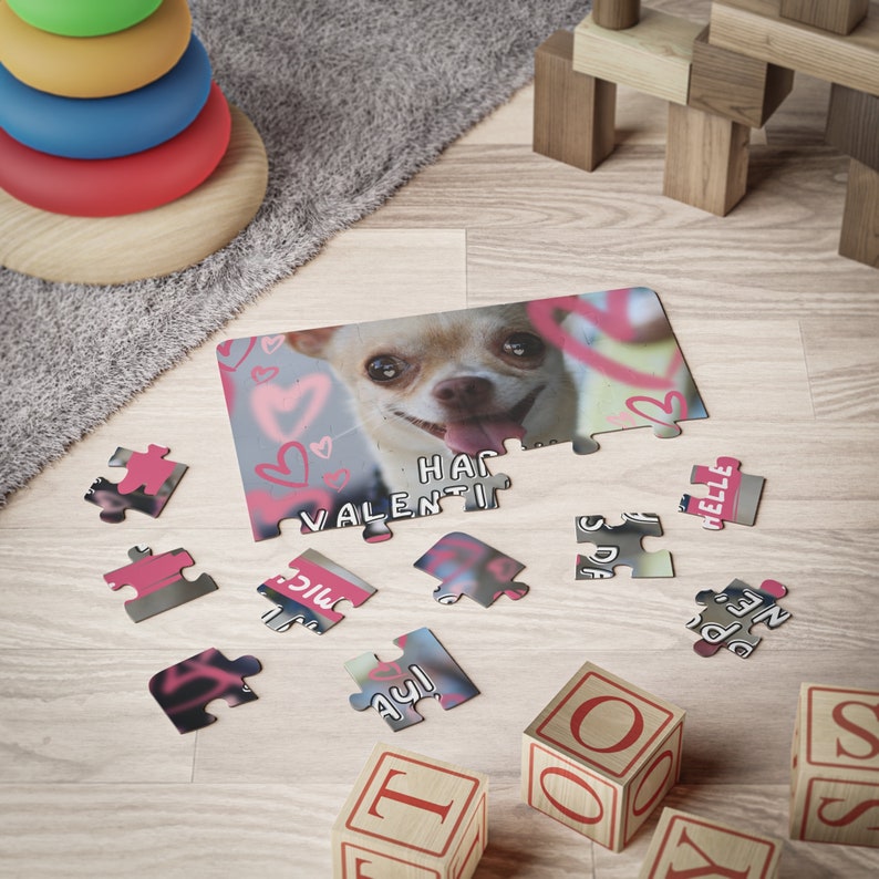 Personalized Toddler Name Puzzle, Valentine's Day Present, Preschool