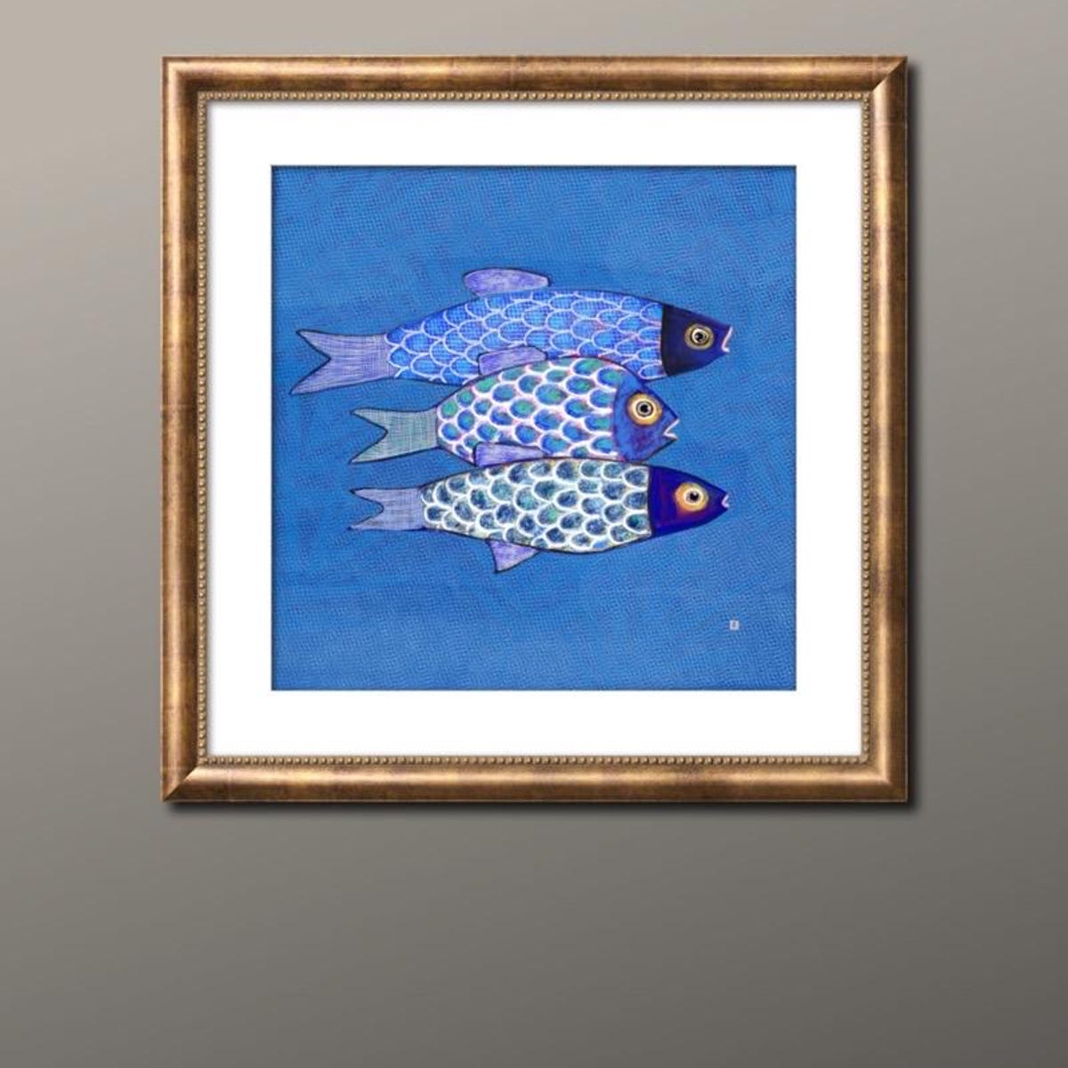 Fish Wall Art, Blue Fish, Art Print From Original Artwork by Liliwestartworld - Etsy