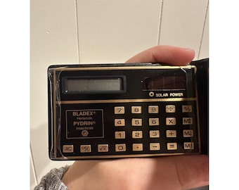 Solar Powered Calculator branded, Shell Chemical- with Plastic Cover and Box