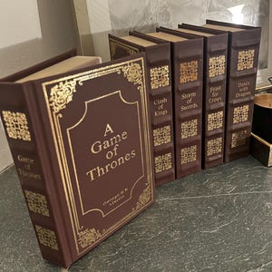 Leatherbound Game of Thrones Books (now With Gold Edges Option) - Etsy