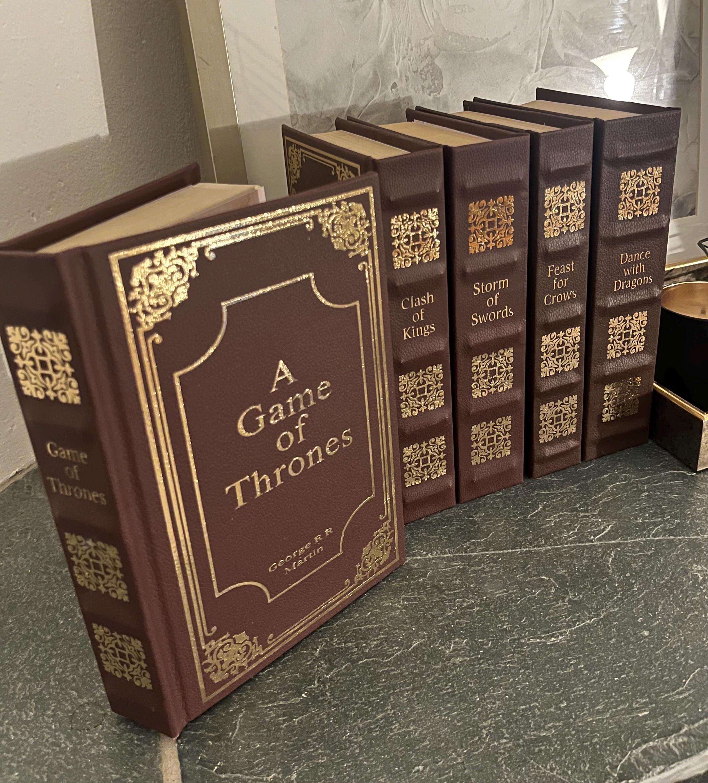 Leatherbound Game of Thrones Books (now With Gold Edges Option) - Etsy
