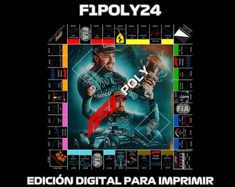 F1Poly24 Monopoly edición F1 2024 imprimible en Español