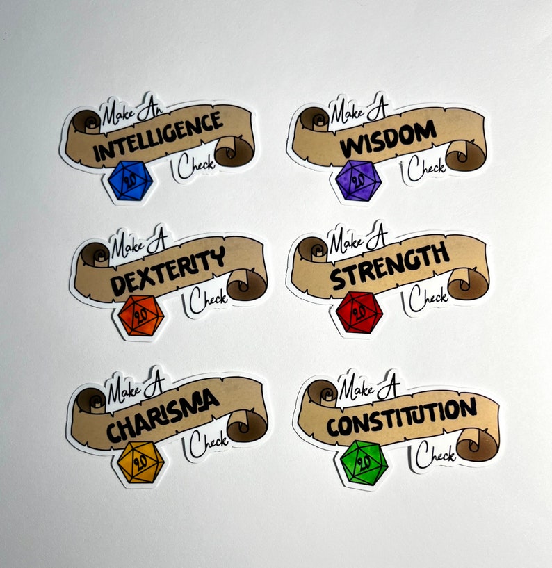 Ability Skill Check Sticker 2.5 In. - Etsy