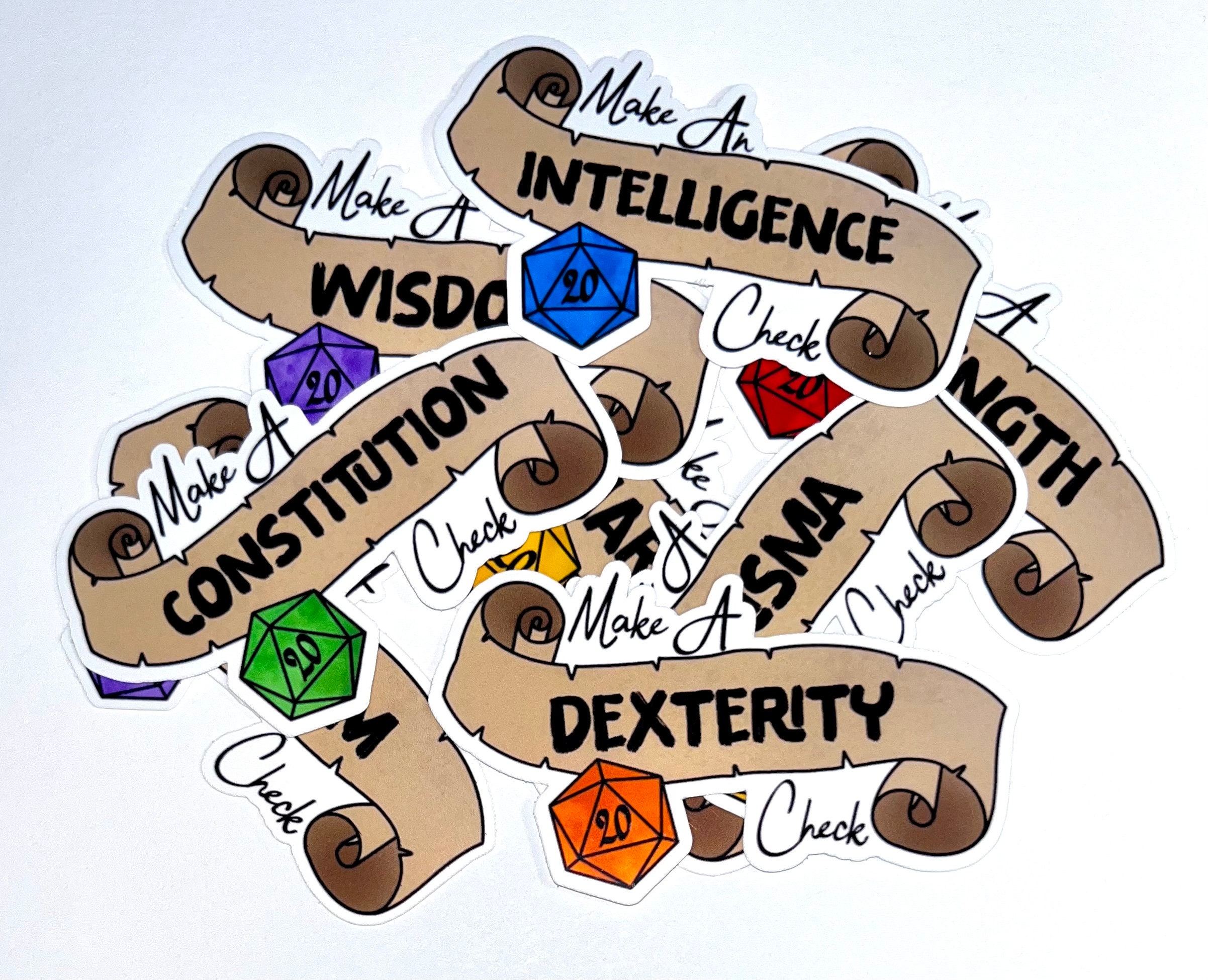 Ability Skill Check Sticker 2.5 In. - Etsy