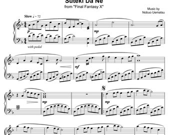 素敵だね - ファイナルファンタジーX ピアノ楽譜 (デジタルPDF) - Etsy