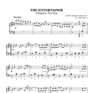 The Entertainer Sheet Music: Scott Joplin, Intermediate Piano (Printable PDF)