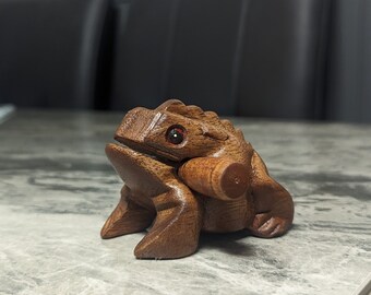 Handmade Wooden Frog Guiro With Scraper, Teak Wood Instrument, Natural Wooden, Cute Frog Sound, Croaking Frog, Relaxing Frog, Home Decor