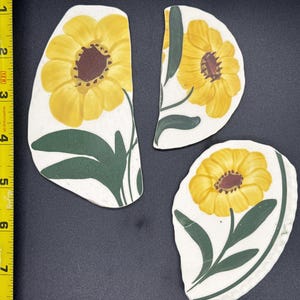 Vintage Floral Pottery Shard SETS: Broken Plate tiles for Crafting and Mosics