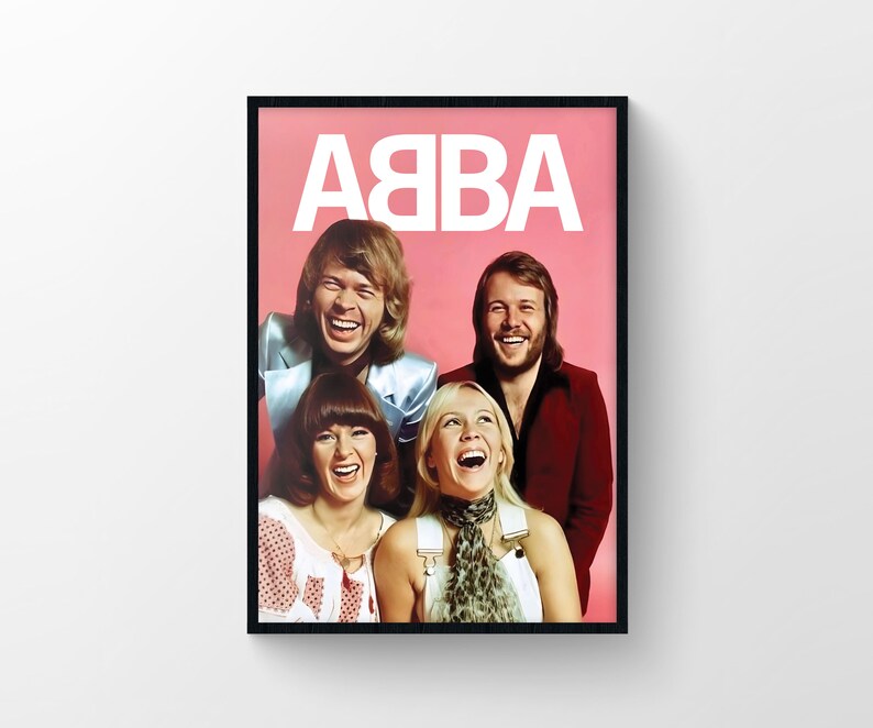 ABBA Band Poster, ABBA Printable Art, Disco Music Decor, Vintage Pop ...