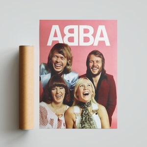 ABBA Band Poster, ABBA Printable Art, Disco Music Decor, Vintage Pop ...
